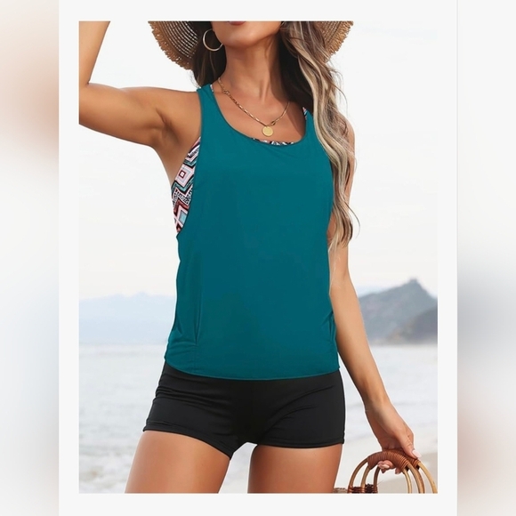 Aqua Eve 3 piece Tankini Swimsuit #1075, 1076 - Picture 8 of 14